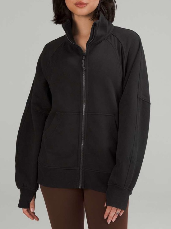 lululemon athletica Tops - Lululemon Scuba Oversized Funnel-Neck Full Zip XS/S Black